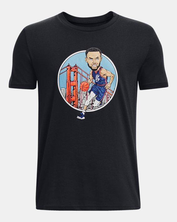 T-shirt à manches courtes Curry Animated pour garçon, Black, pdpMainDesktop image number 0